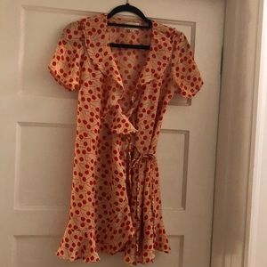 Beach Riot women’s size M cherry print wrap sundress